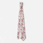 Cravate ArtsApp H2 Dusty Rose Roses Mariage (Dos)