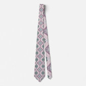 Cravate Artsy Boho Style violet et Turquoise (Devant)