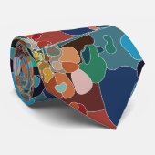 Cravate Artsy coloré Abstrait (Roulé)
