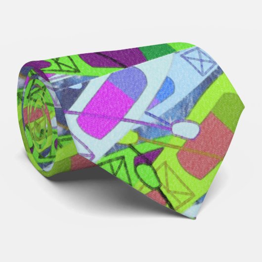 Cravate Artsy Kayaks coloré (Roulé)