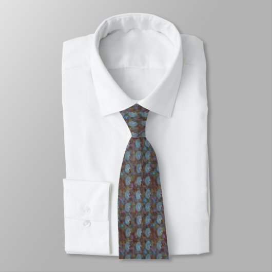 Cravate Artsy Néphrologiste Rein Design bleu et gris (Attaché)