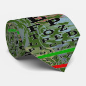 Cravate Artsy Oeil Graphique Optométriste Vert (Roulé)