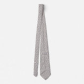 Cravate Artsy White Elephant Grey Abstrait Chevron (Dos)