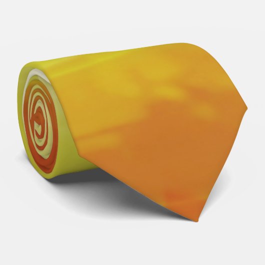 Cravate Artwork Abstrait jaune jaune blanc (Roulé)