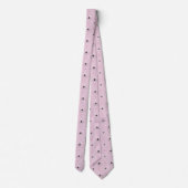 Cravate Ash rose Fleur de Lis, French Lili silver pattern (Dos)