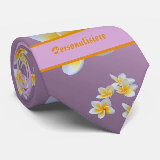 Cravate asiatique, jaune, blanc, fleur, brillant, or, flor (Roulé)