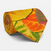 Cravate Aspen Feuilles Collage Solid Medley 1 (Roulé)