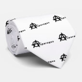 Cravate asperges avec symbole d'anarchie (Roulé)