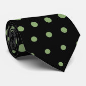 Cravate Assiperges Techno Dots Noir Moderne (Roulé)