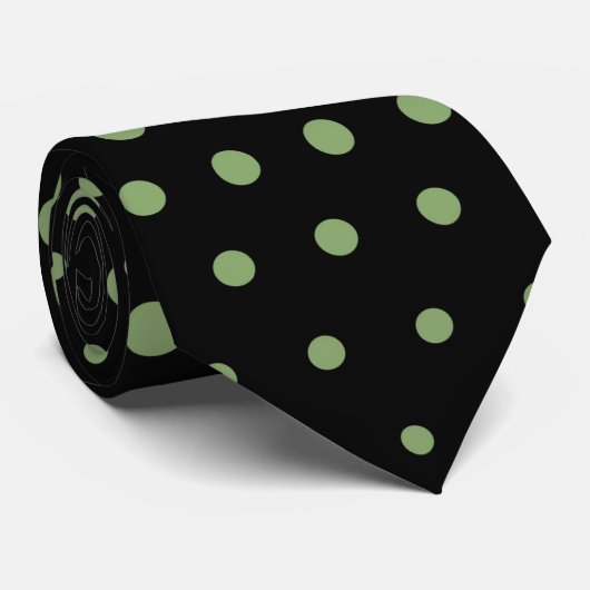 Cravate Assiperges Techno Dots Noir Moderne (Roulé)