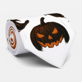 Cravate Assistant Halloween effrayant - Crâne à capuchon D (Roulé)