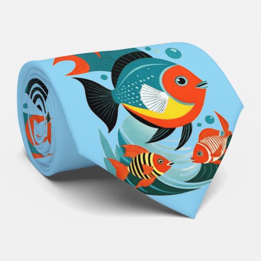 Cravate Assortiment de poisson tropical Thunder_Cove (Roulé)