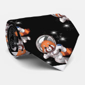 Cravate Astronaute de l'espace Red Panda (Roulé)