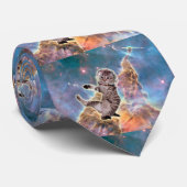 Cravate astronaute du chat gras (Roulé)