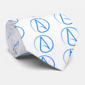 Cravate Athée bleu A (Roulé)