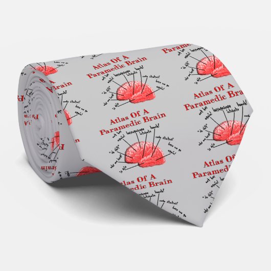 Cravate Atlas d'un cerveau paramétrique (Roulé)