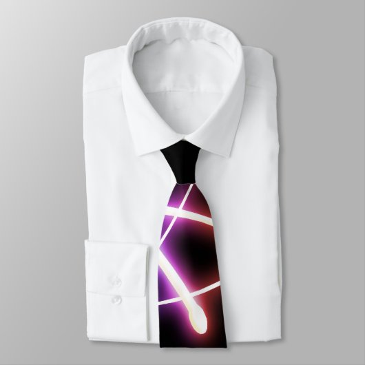 Cravate Atom brillant coloré - Noir (Attaché)