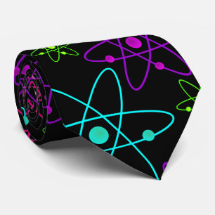 Cravate Atomes colorés sur le noir