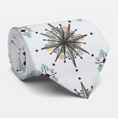 Cravate Atomic Starburst Retro Mid Century Modern (Roulé)