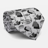 Cravate atomique noir et blanc de motif (Roulé)