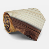 Cravate Attache de cou en bois naturel (Roulé)