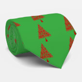 Cravate Attache sapin de Noël crânien (Roulé)
