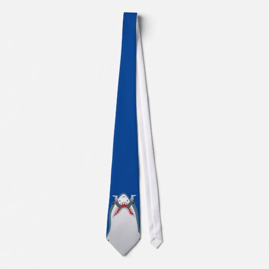 Cravate Attaque de requin bleu humain (Devant)