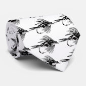 Cravate Attrait noir de pêche de mouche de Camo (Roulé)