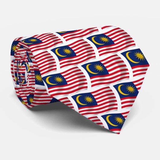 Cravate au drapeau de Malaisie (Roulé)