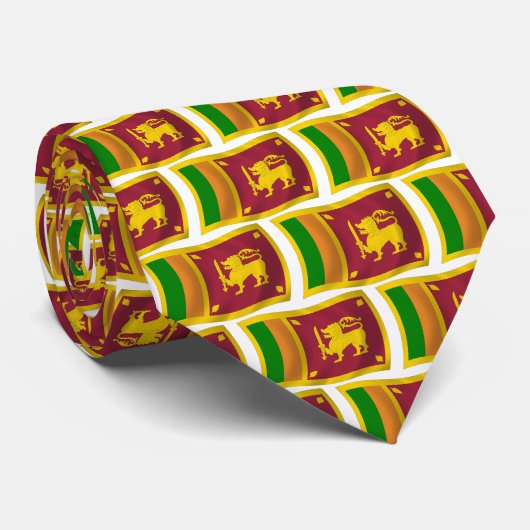 Cravate au drapeau du Sri Lanka (Roulé)