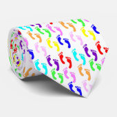 Cravate au néon de pieds des rétros années 70 de (Roulé)