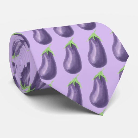 Cravate aubergine motif cool carrelée (Roulé)