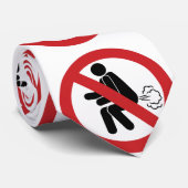 Cravate AUCUN ⚠ thaïlandais drôle de signe de toilette de (Roulé)