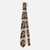 Cravate Audubon Peinture d'Oiseaux Pic Pilé (Devant)