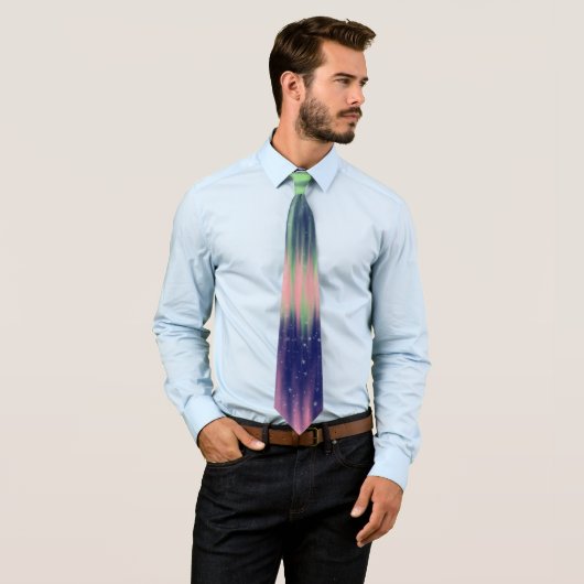 Cravate Aurora Borealis (En situation)