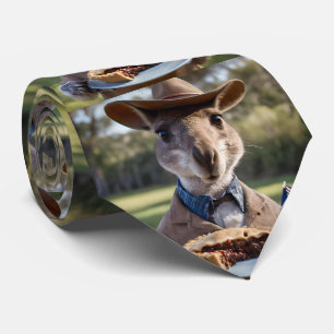 Cravate Aussie Kangaroos Aimez Les Pies De Viande Australi