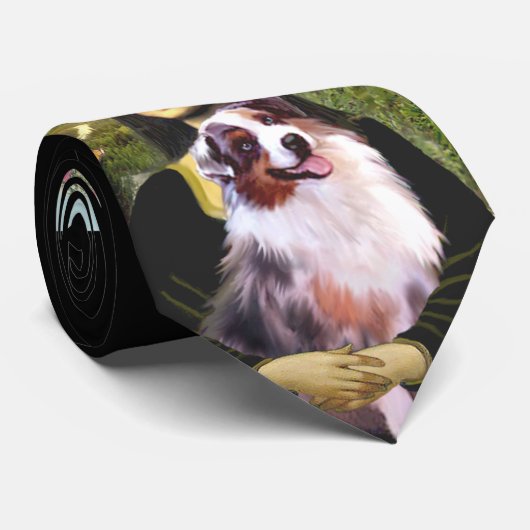 Cravate Aussie Shep 1 - Mona Lisa (Roulé)