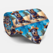 Cravate Australian Cattle on Beach, cadeau d'été des amour (Roulé)