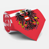 Cravate Austrian Flag and Coat of Arms, Flag of Austria (Roulé)