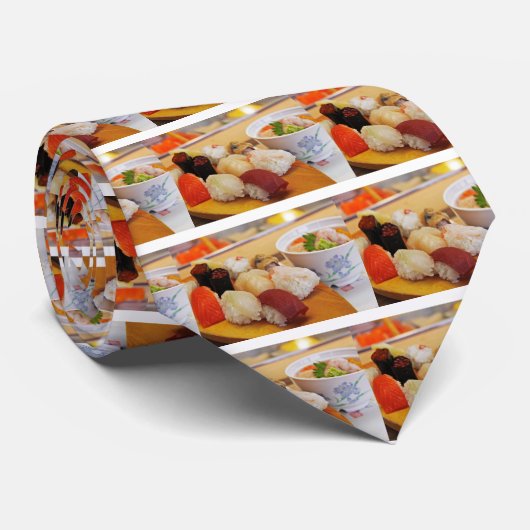 Cravate Authentique Sushi Sashimi (Roulé)
