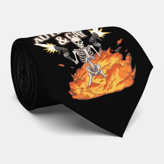 Cravate Autistique et Squelette Gay Sensibilisation sur l' (Roulé)