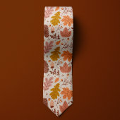 Cravate Automne Botanique Floral Feuille Motif