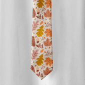 Cravate Automne Botanique Floral Feuille Motif