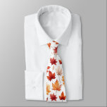 Cravate Automne Feuilles Terracotta Brown Boho Mariage<br><div class="desc">Automne Feuilles Terracotta Brown Boho Motif Automne Cadeaux Cravates pour lui mariage groomsmans</div>