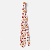 Cravate Automne Feuilles Terracotta Brown Boho Mariage (Devant)