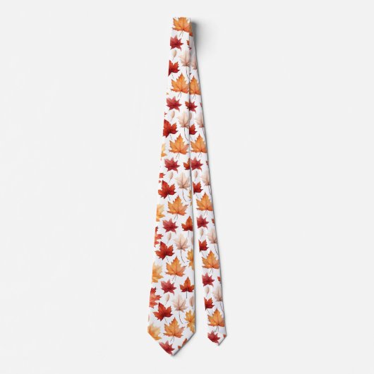 Cravate Automne Feuilles Terracotta Brown Boho Mariage (Devant)