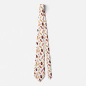 Cravate Automne Feuilles Terracotta Brown Boho Motif (Devant)