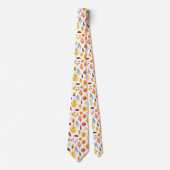 Cravate Automne Feuilles Terracotta Brown Boho Motif (Devant)