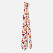 Cravate Automne Feuilles Terracotta Brown Boho Motif (Devant)