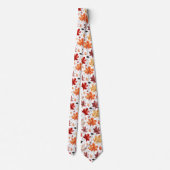 Cravate Automne Feuilles Terracotta Brown Boho Motif (Dos)